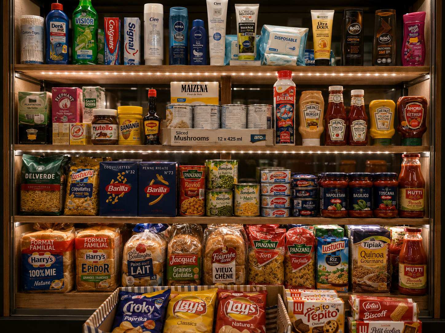 Rayon épicerie et produits du quotidien