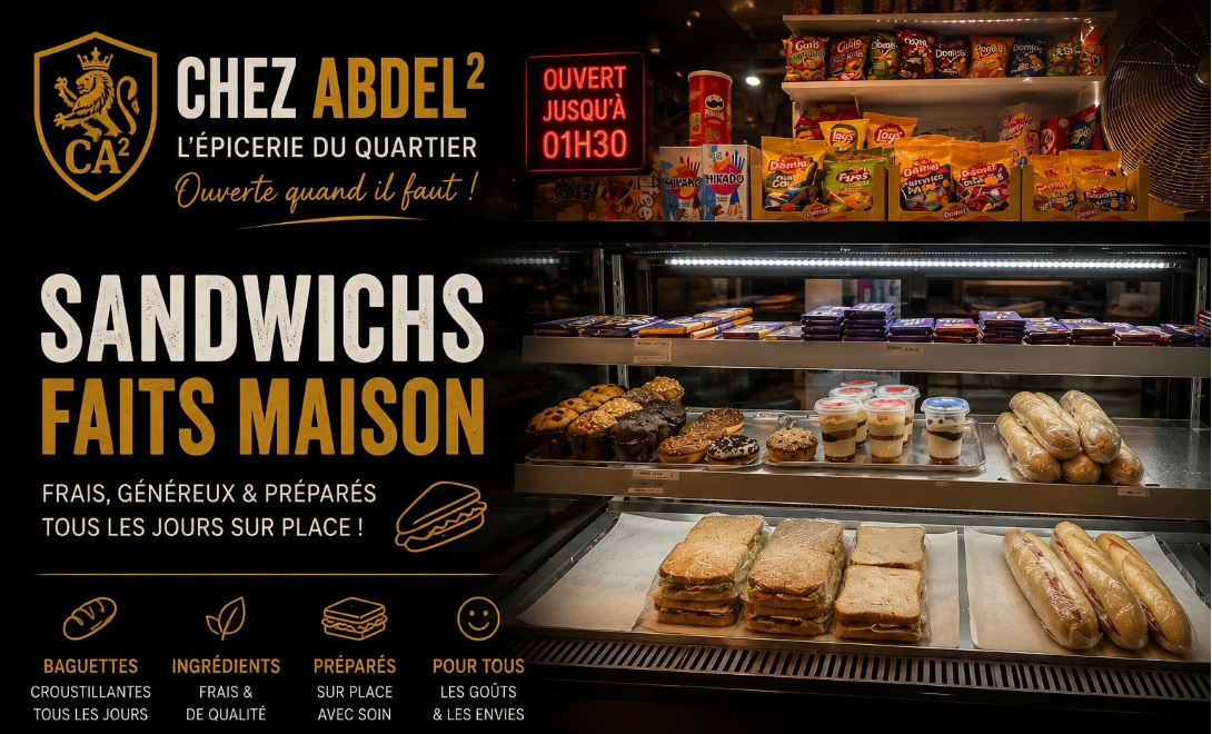 Sandwichs faits maison chez Chez Abdel²