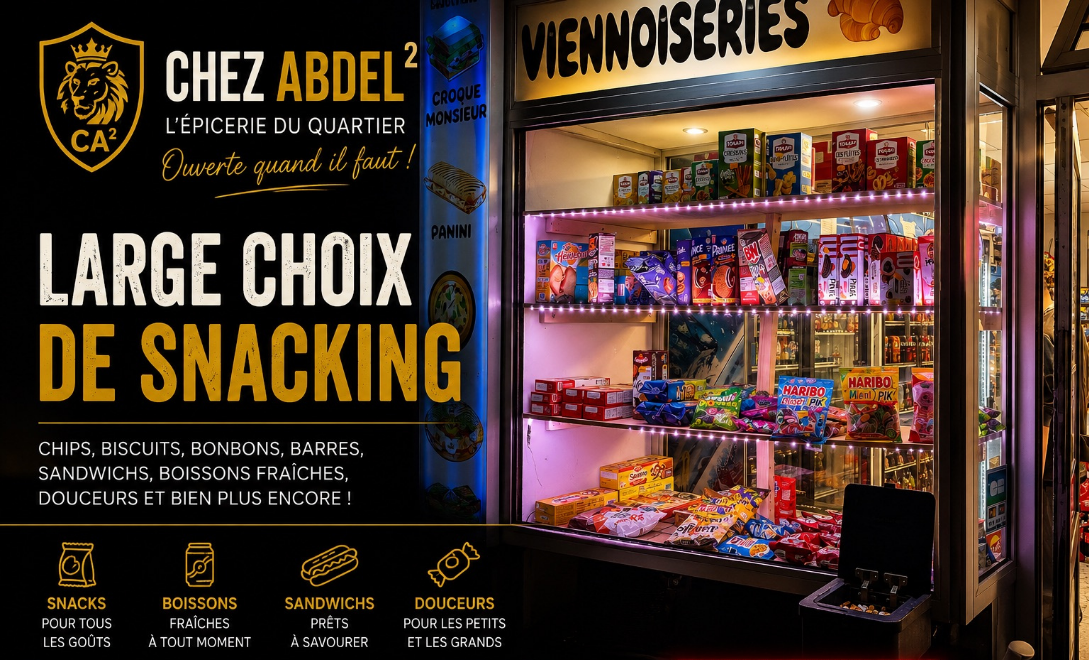 Large choix de snacking chez Chez Abdel²